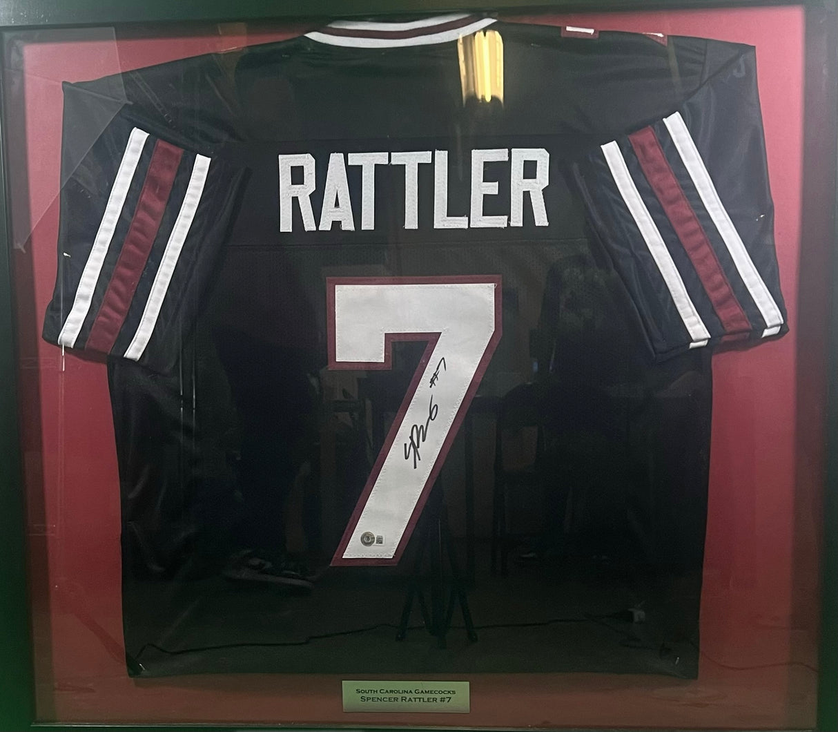 Spencer Rattler Signed GamecocksPlayer Jersey Framed
