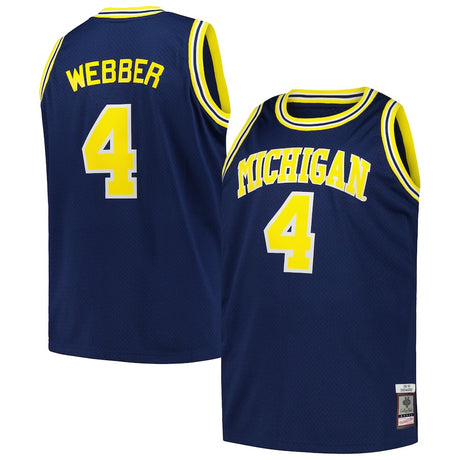 Michigan Webber Mitchell & Ness Player Jersey