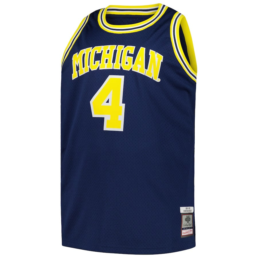 Michigan Webber Mitchell & Ness Player Jersey