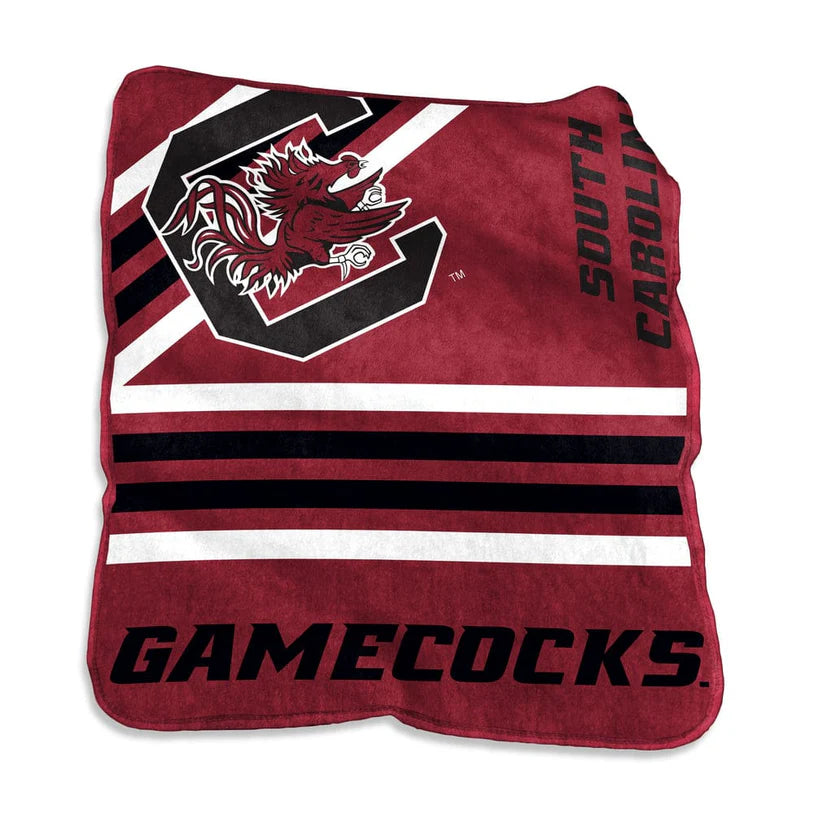 Gamecocks Logo Raschel Throw Blanket
