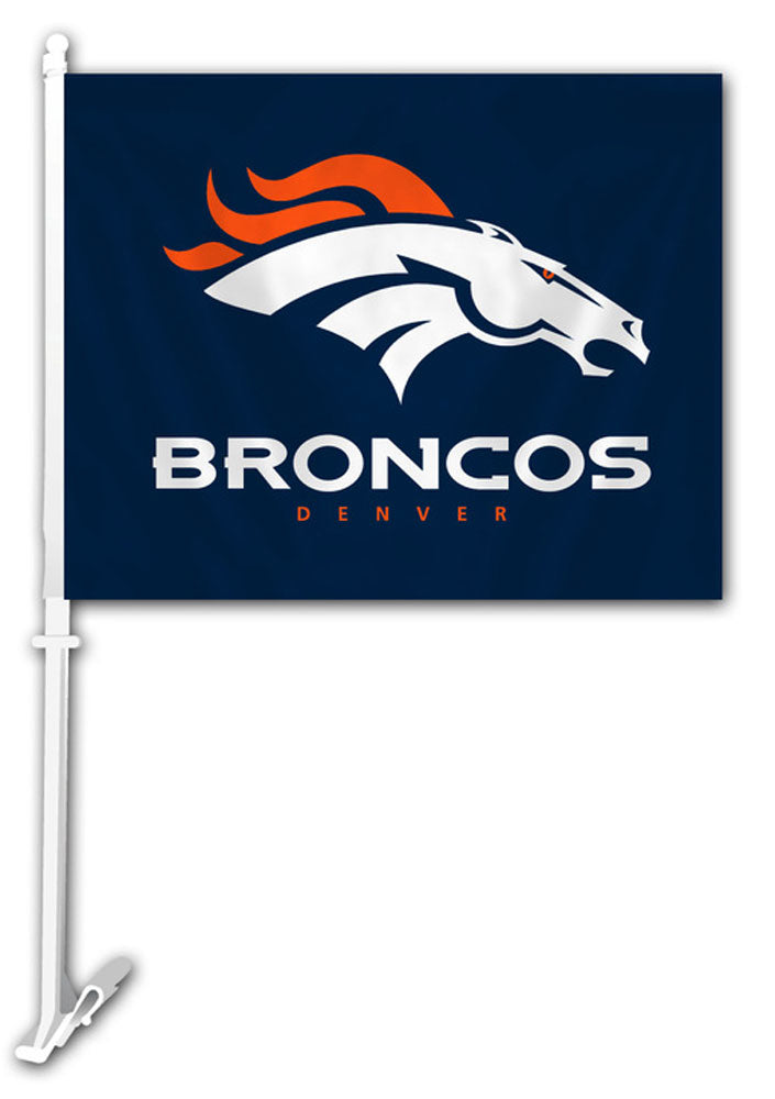 Denver Broncos Orange Flag Pole e kit di fissaggio