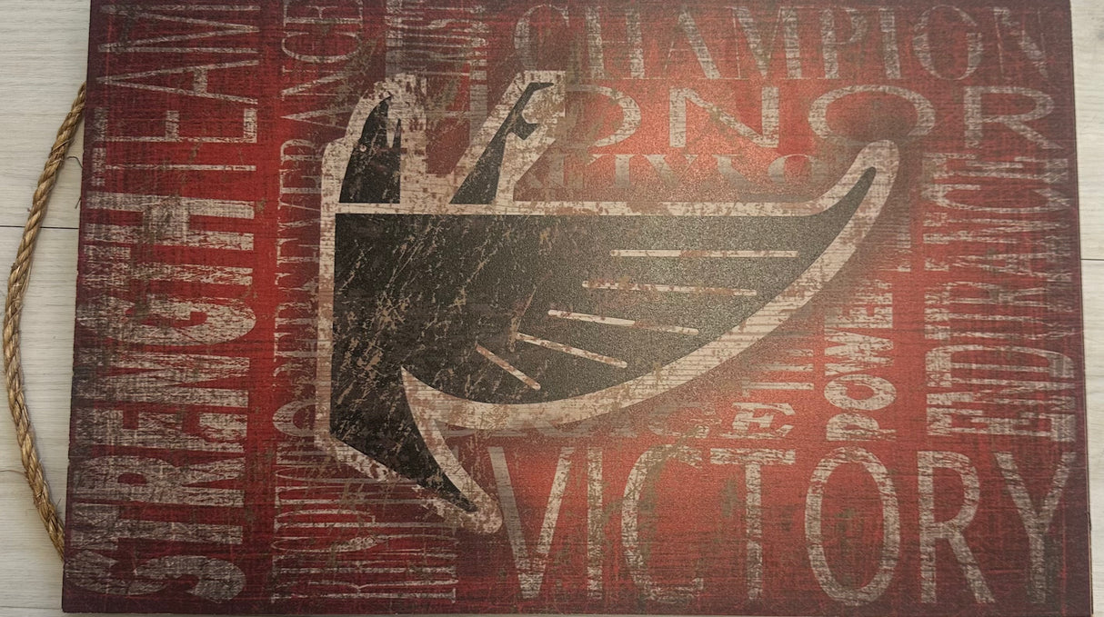 Atl Falcons Wood Sign
