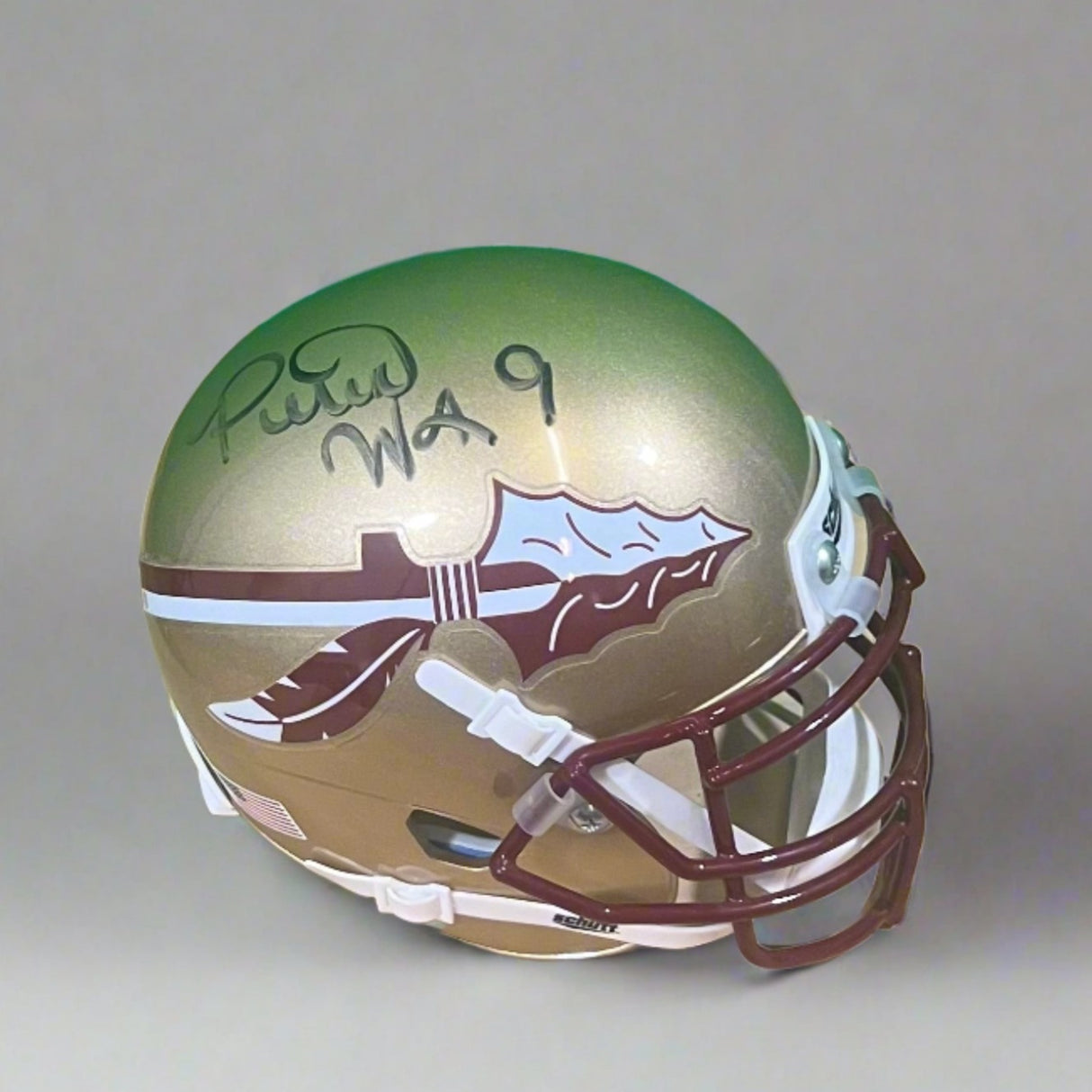 Peter Warrick Signed Seminoles Mini Helemet