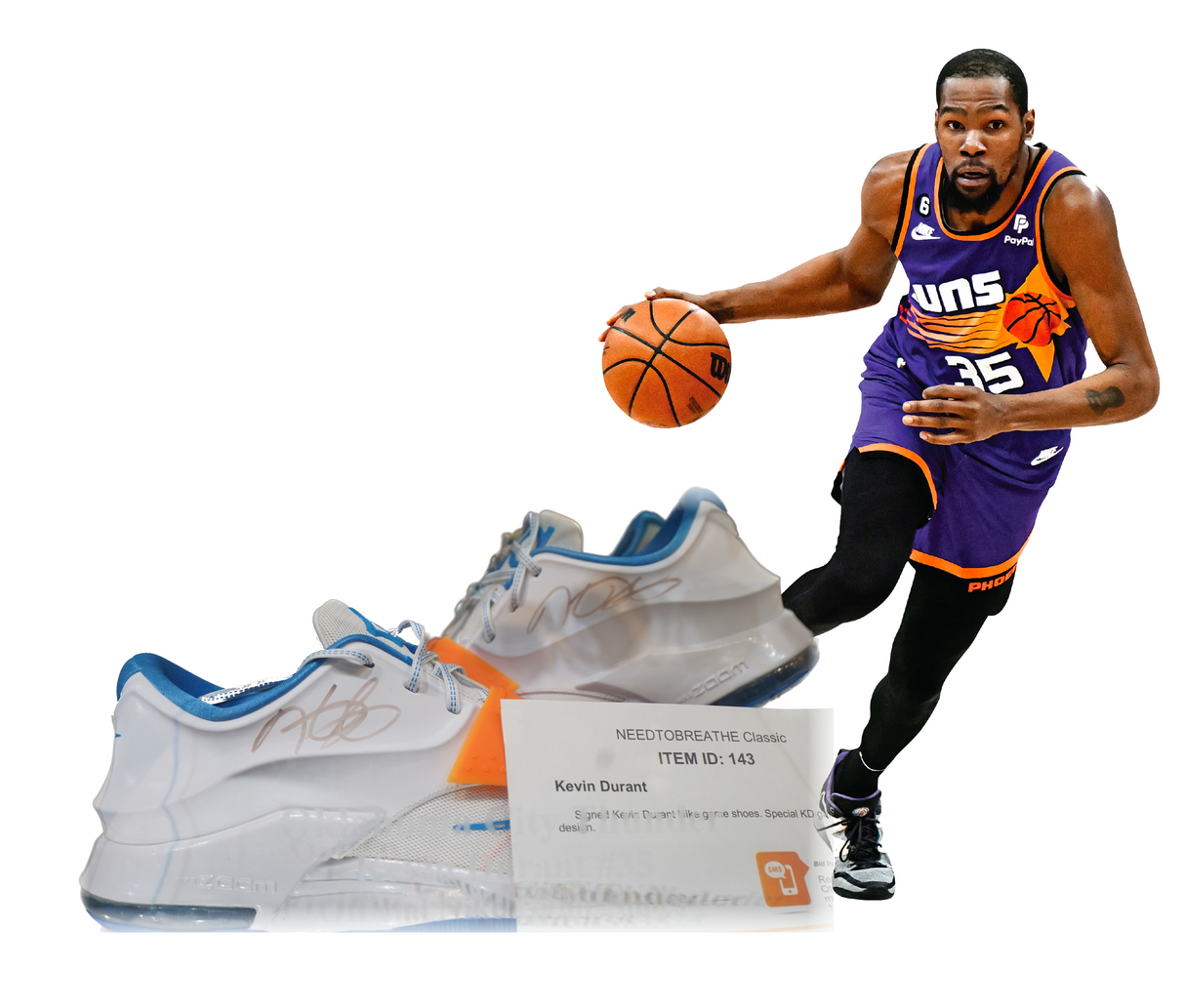 Durant Signed Sneakers W/case