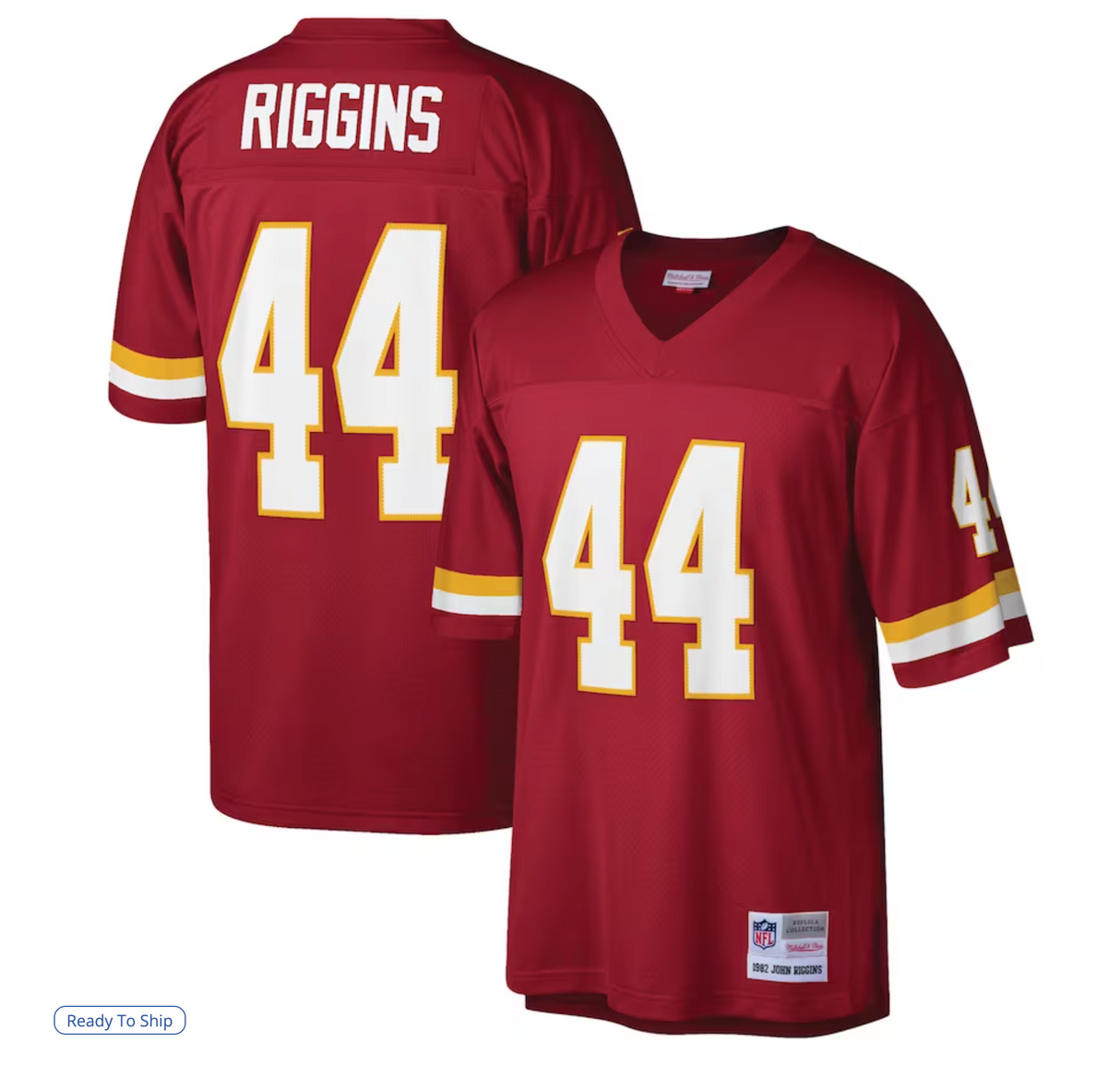 Redskins Riggins Mitchell & Ness Player Jersey