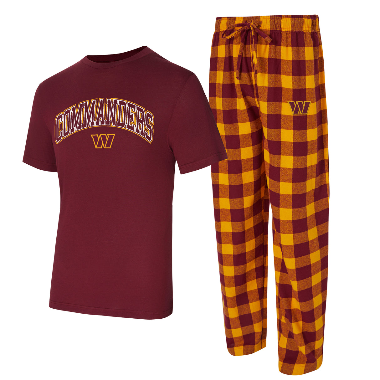 Commanders Plaid Pajama Set