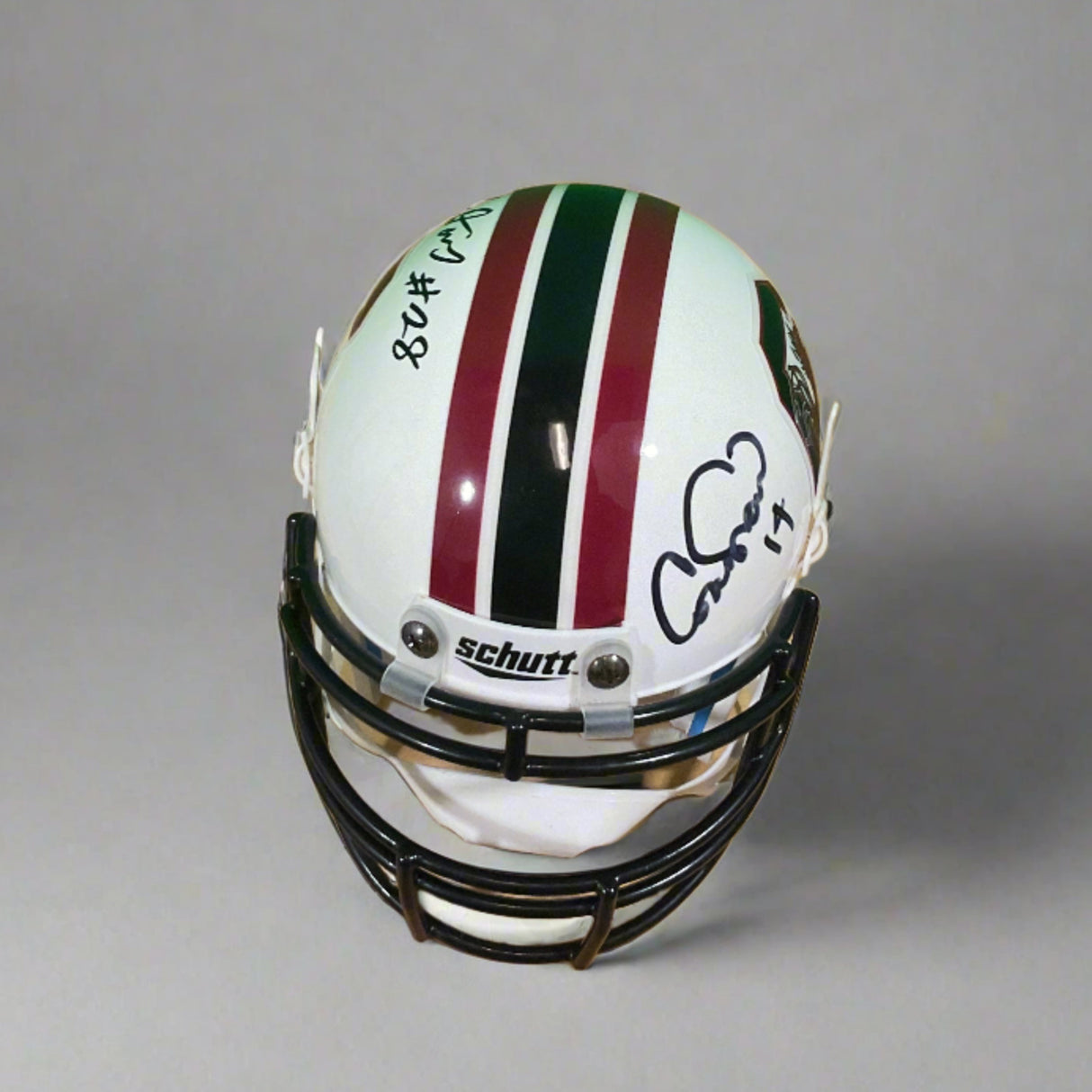 Mike Davis and Connor Shaw Signed Gamecocks Mini Football Helmet