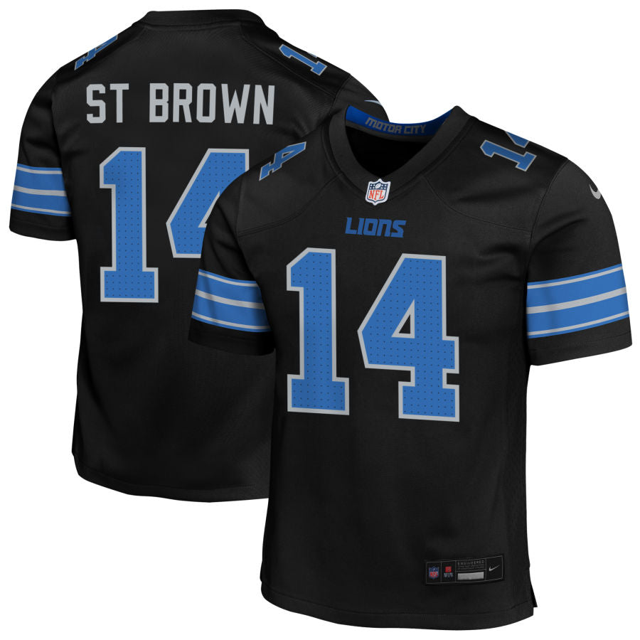 Lions St. Brown Nike Youth Player Jersey