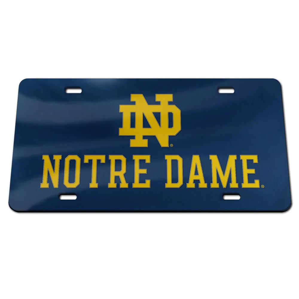 Notre Dame License Plate