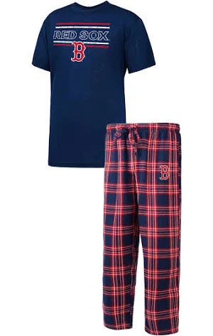 Red Sox Plaid Pajama Set