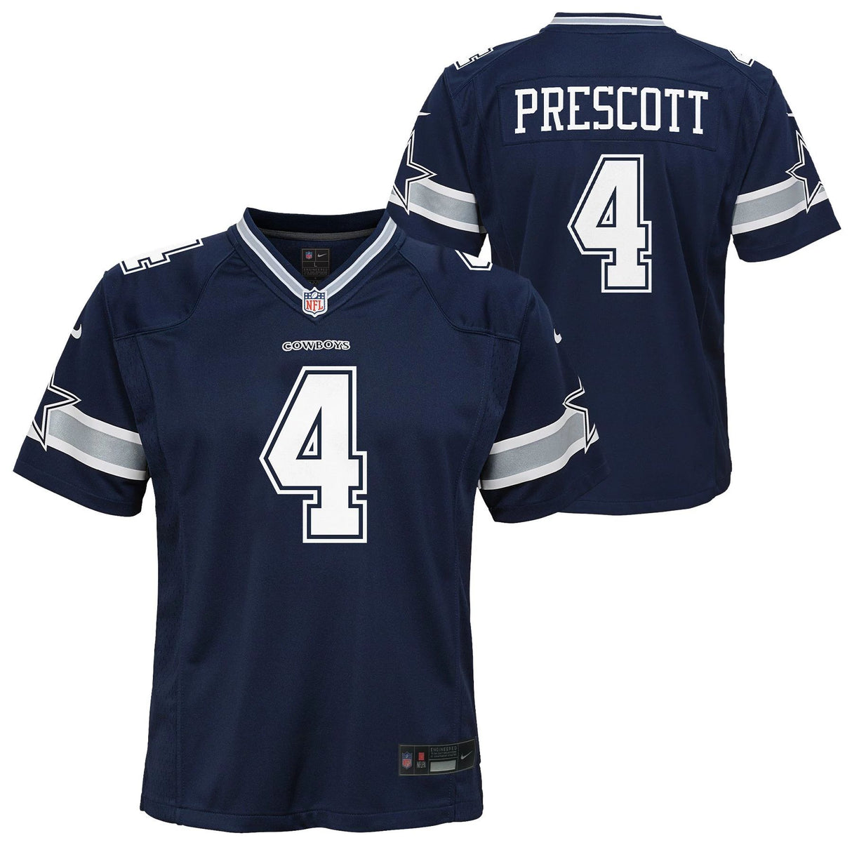 Cowboys Prescott Nike Youth Player Jersey