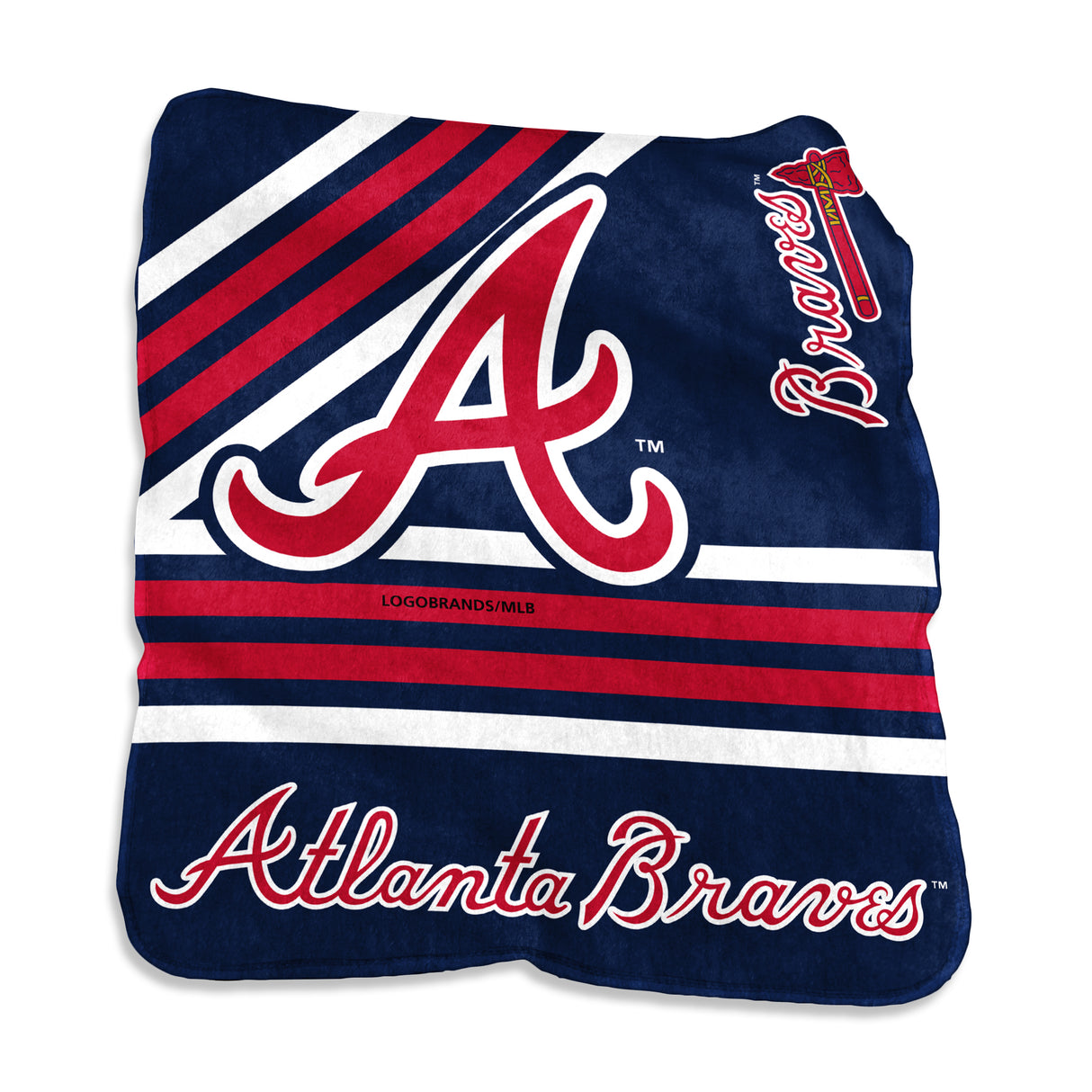 Braves LOGO Raschel Throw Blanket