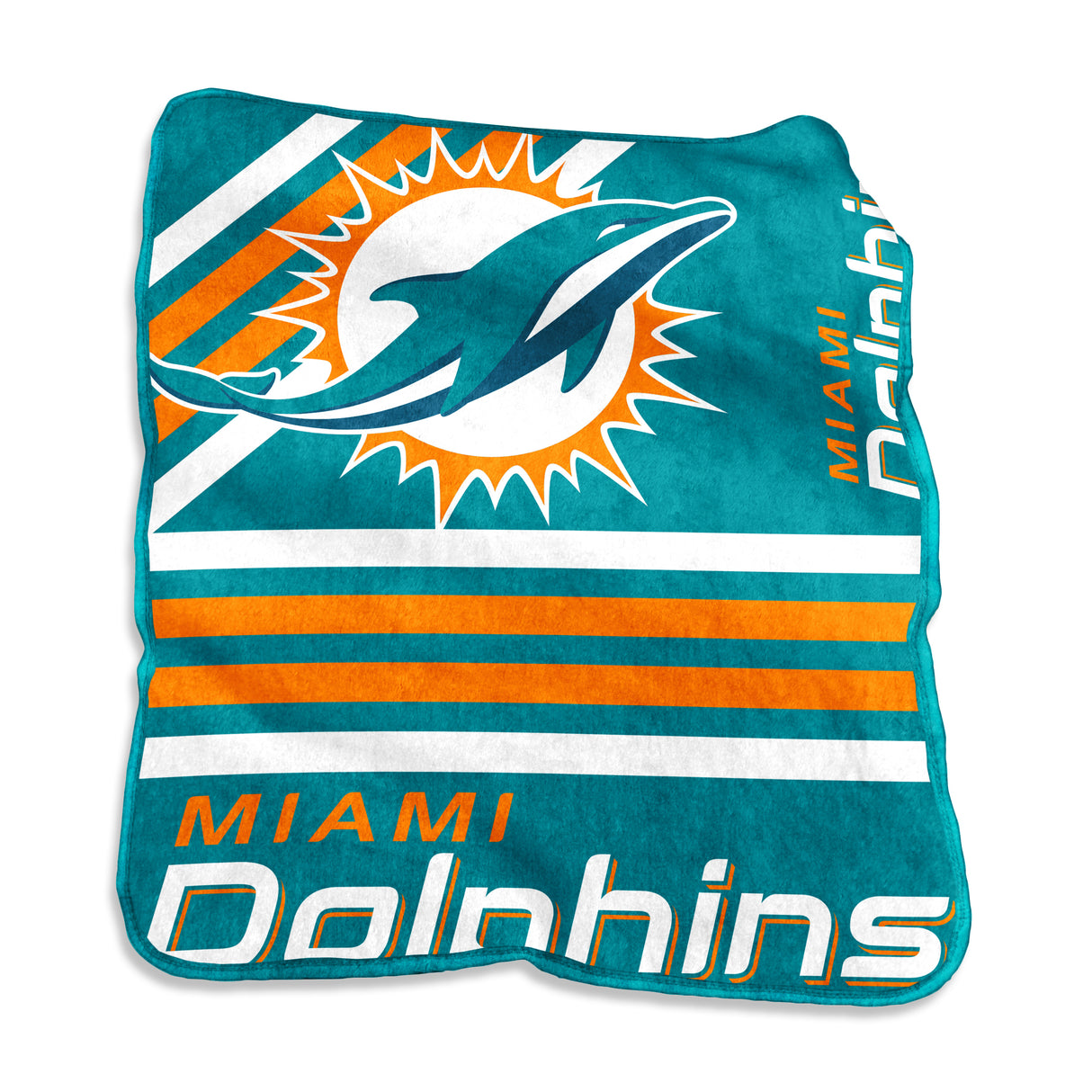 Dolphins LOGO Raschel Throw Blanket