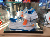 Kevin Durant Signed  Worn Thunder Sneakers With Case