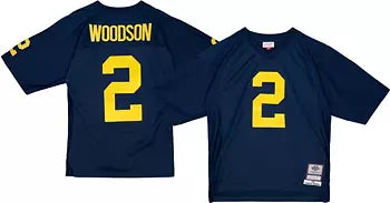 Michigan Woodson Mitchell & Ness Player Jersey