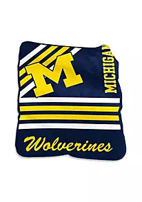 Wolverines Logo Raschel Throw Blanket