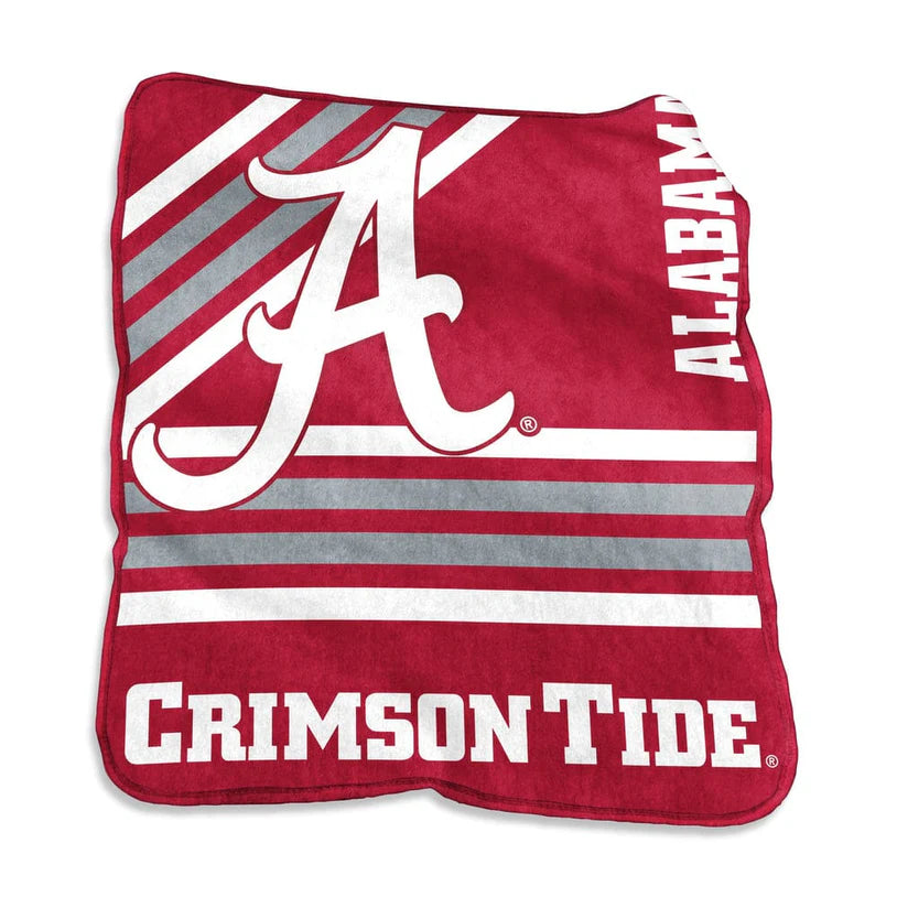 Alabama Logo Raschel Throw Blanket