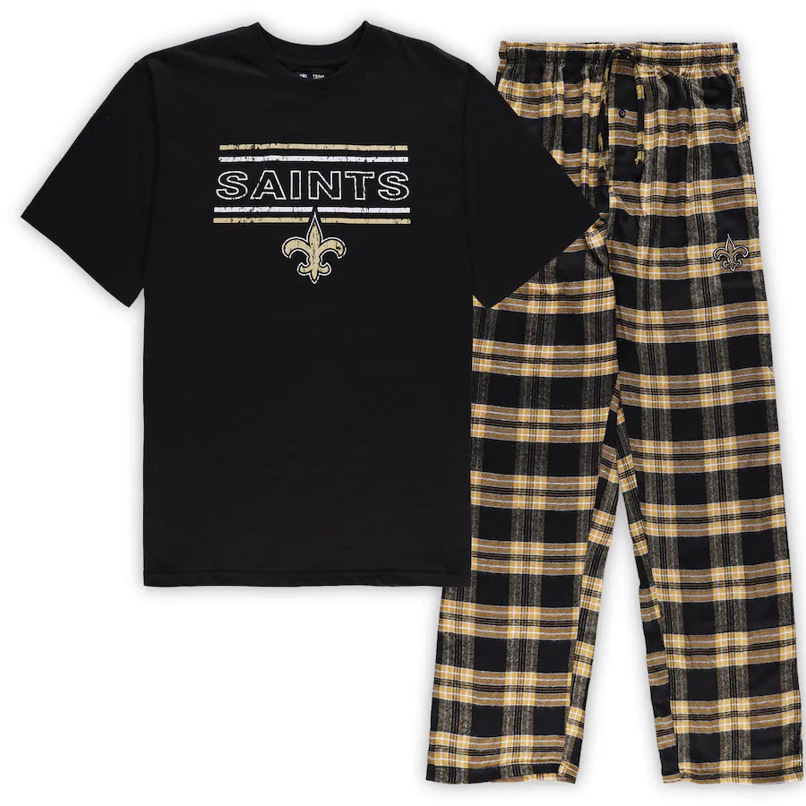 Saints Plaid Pajama Set