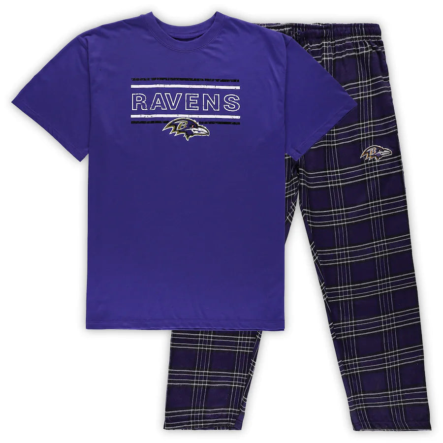 Ravens Plaid Pajama Set