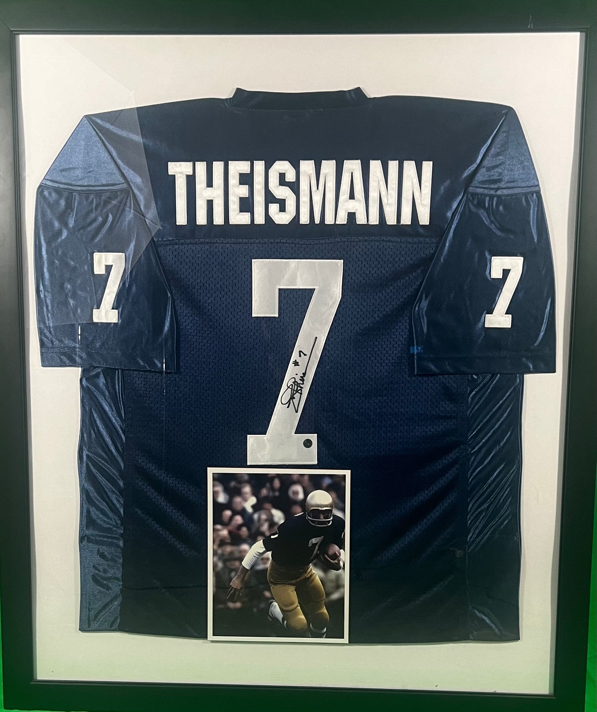 Joe Theisman Notre Dame Signed Player Jersey Framed