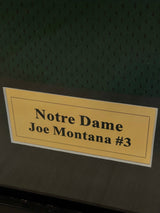 Joe Montana Notre Dame Signed Player Jersey Framed