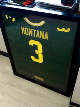 Joe Montana Notre Dame Signed Player Jersey Framed