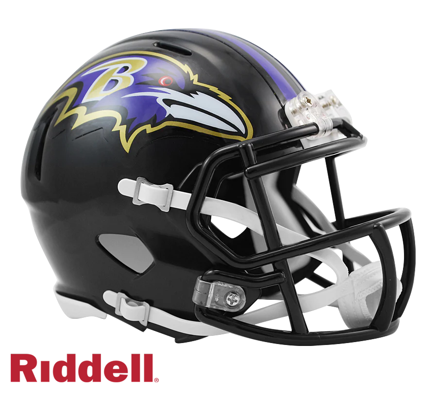 Ravens Riddell Mini Helmets