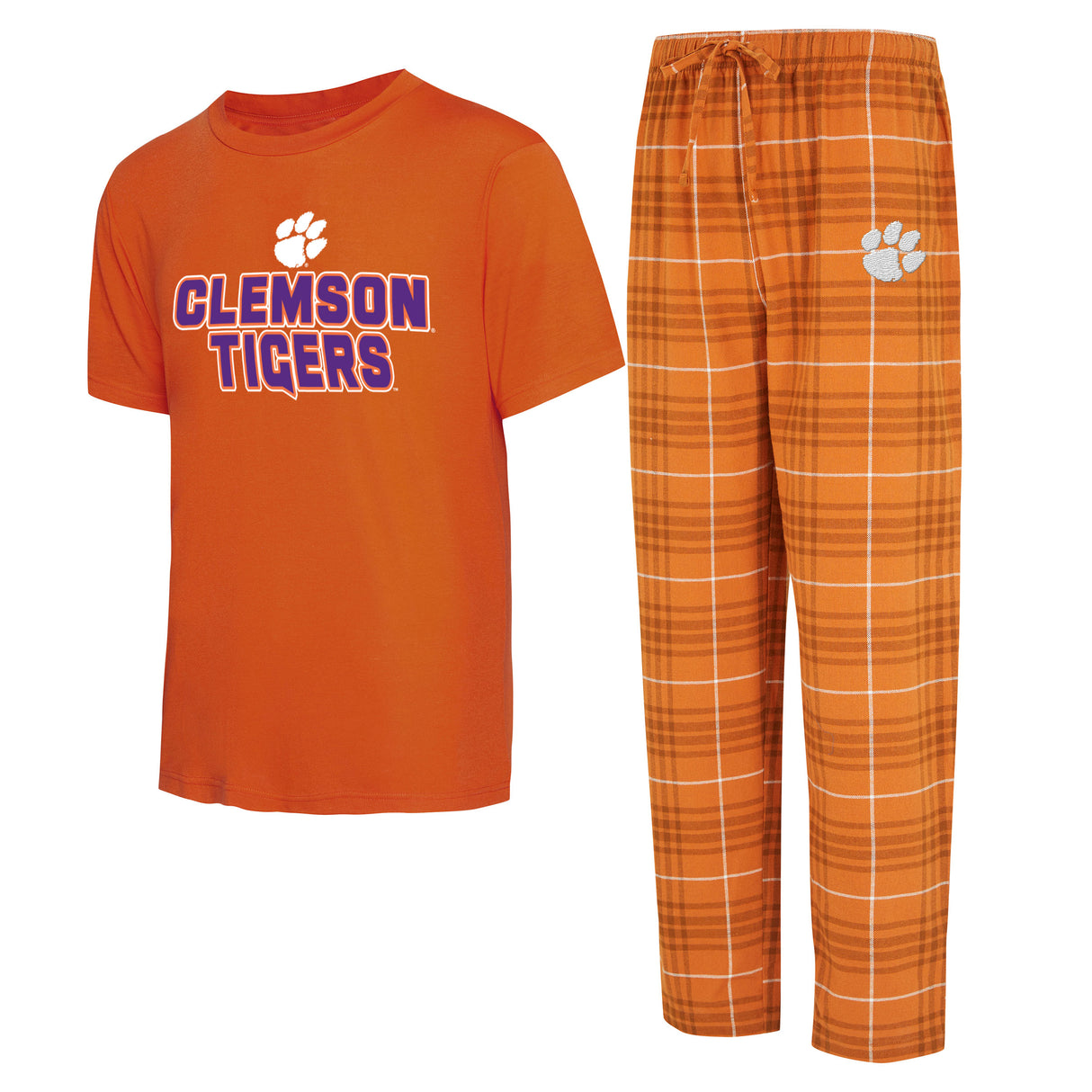 Clemson Plaid Pajama Set