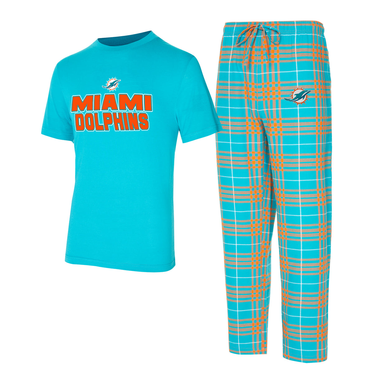 Dolphins Plaid Pajama Set