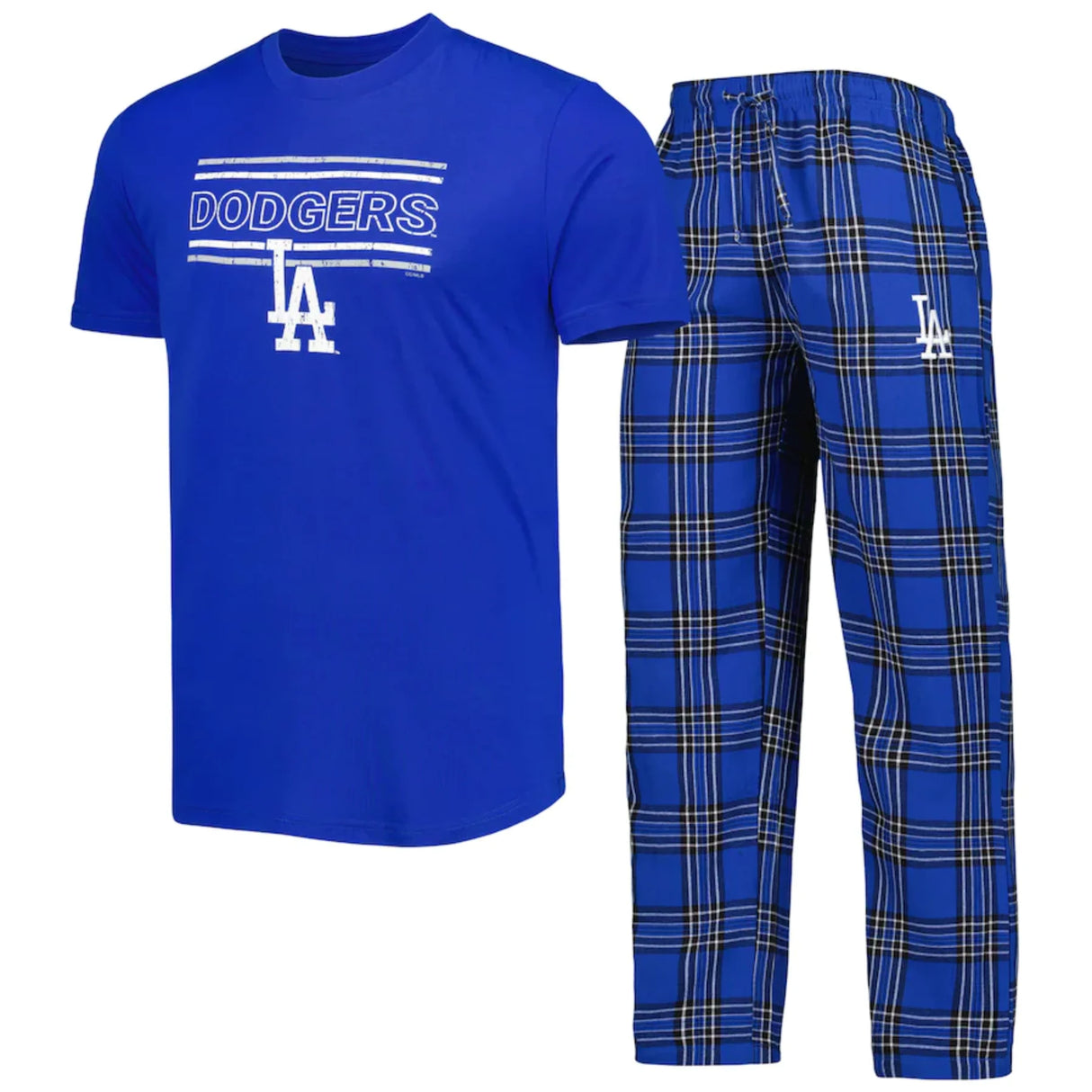 Dodgers Plaid Pajama Set