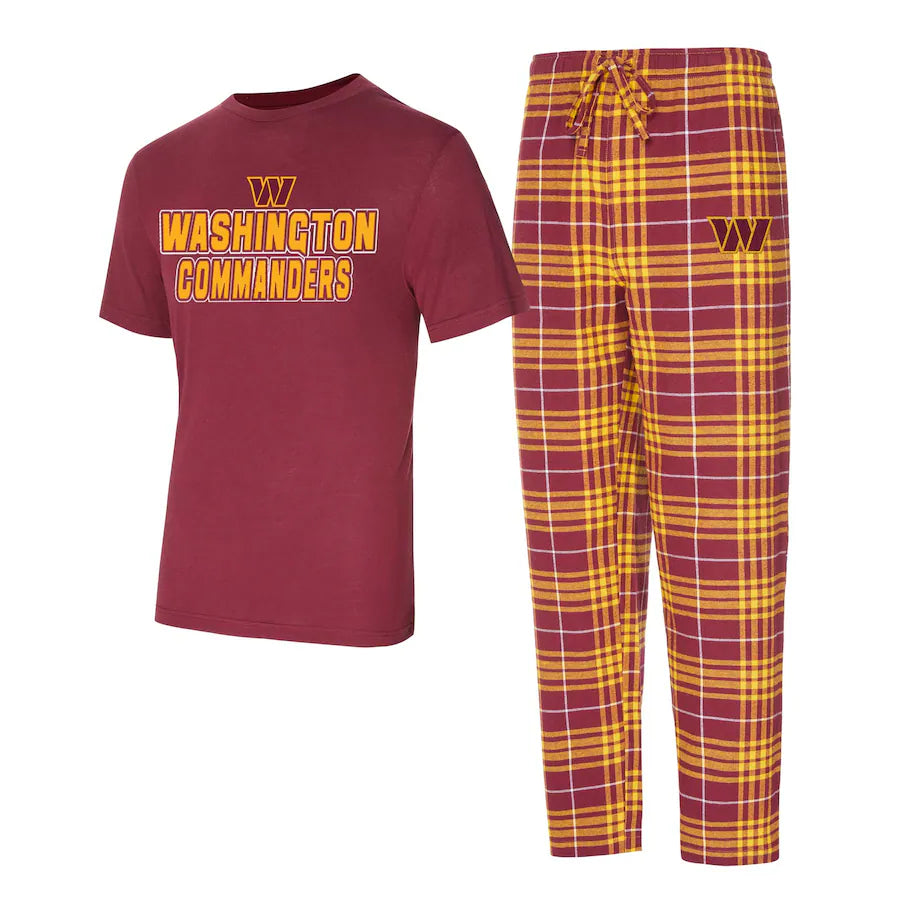 Commanders Plaid Pajama Set