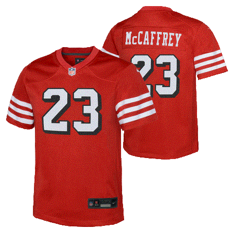 49ers Nike McCaffrey Youth Player Jersey