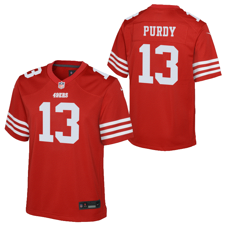 49ers Nike Purdy Youth Player Jersey