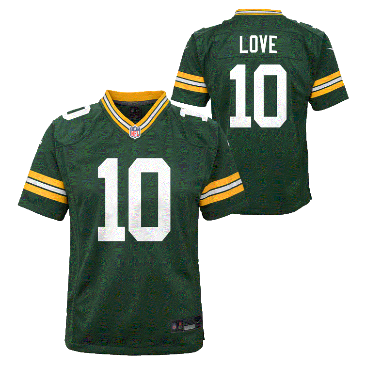 Packers Nike Love Youth Player Jersey