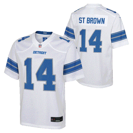 Lions St. Brown Nike Youth Player Jersey