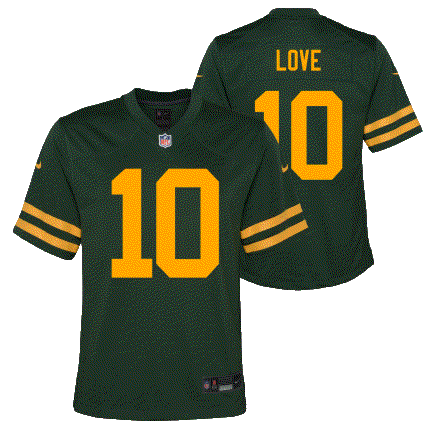 Packers Nike Love Youth Player Jersey