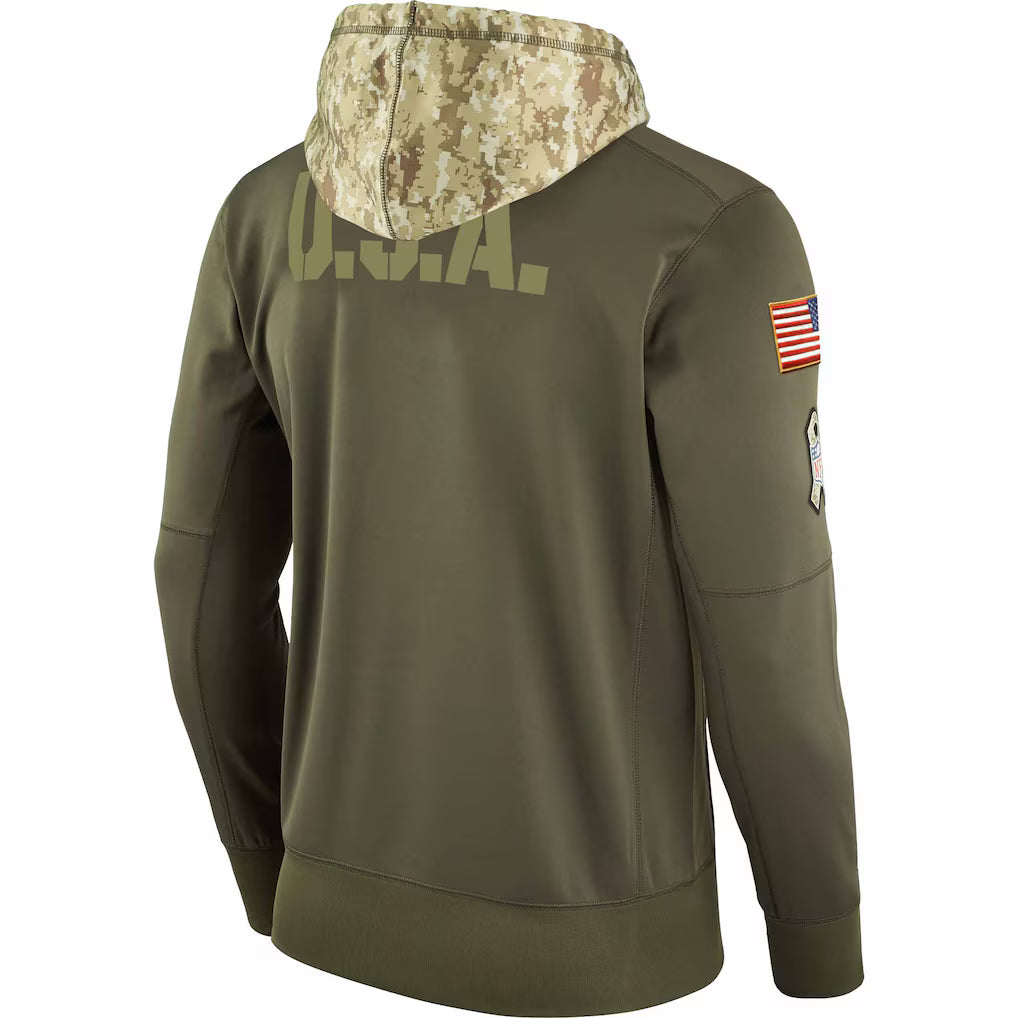 San Francisco 49ers Nike Salute to Service Sideline Therma Pullover Hoodie