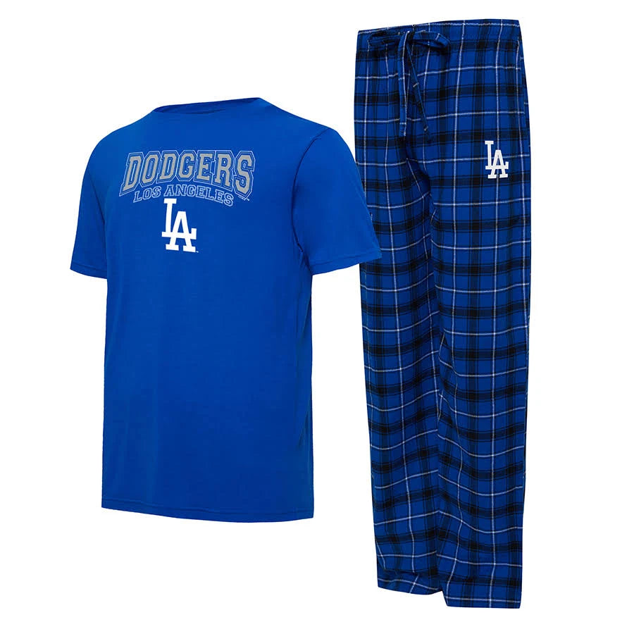 Dodgers Plaid Pajama Set