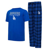 Dodgers Plaid Pajama Set