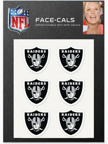 Raiders Face Decals